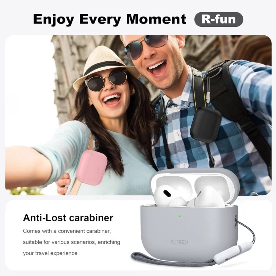 Etui Tech-Protect Silicone na AirPods Pro 3 - granatowe