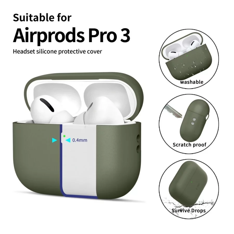 Etui Tech-Protect Silicone na AirPods Pro 3 - zielone