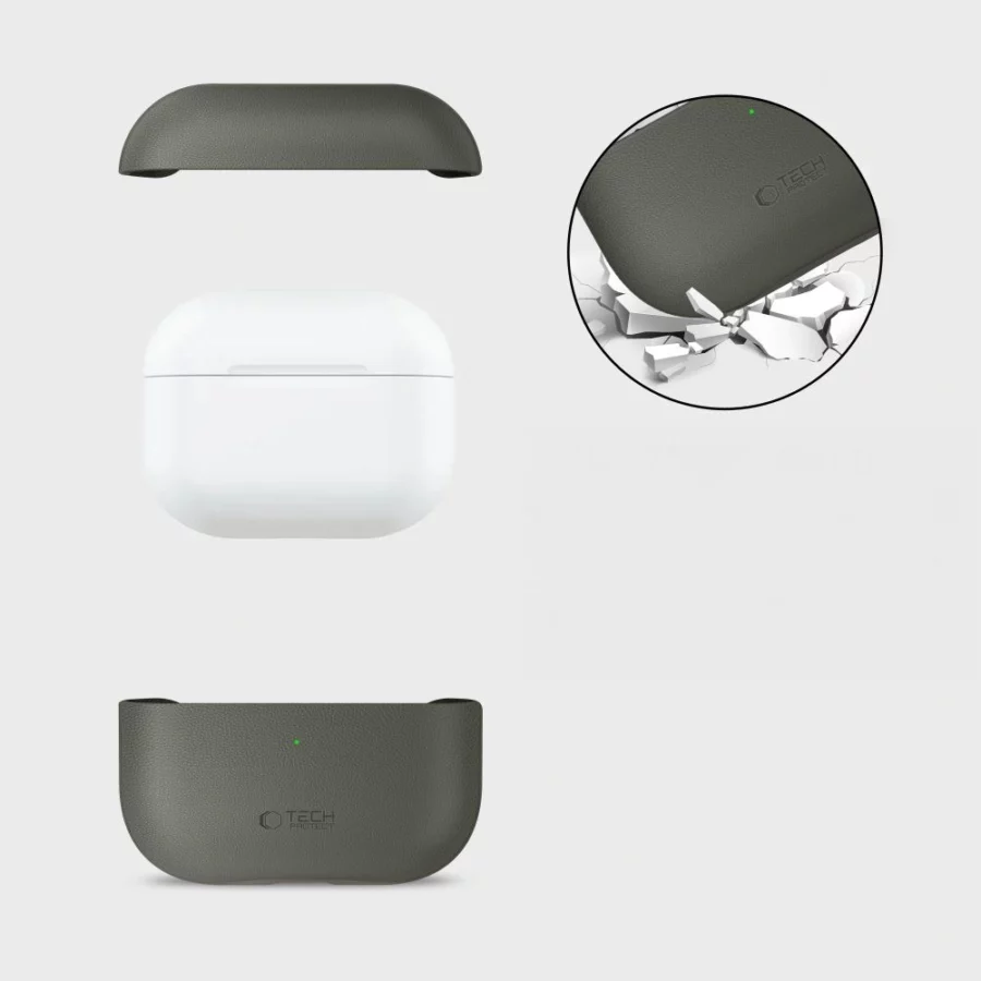 Etui Tech-Protect NaturalFit na AirPods Pro 3 - zielone