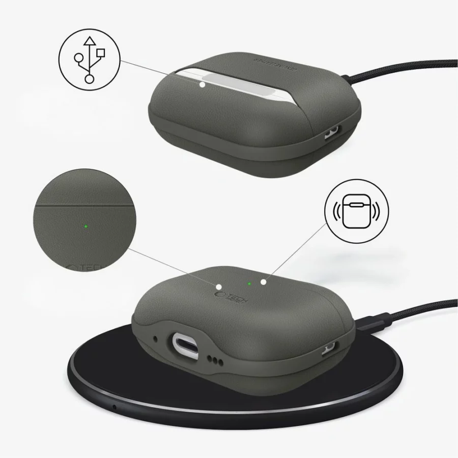 Etui Tech-Protect NaturalFit na AirPods Pro 3 - zielone