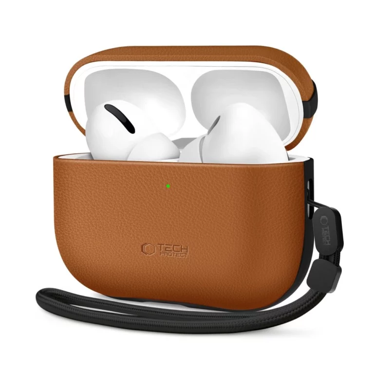 Etui Tech-Protect NaturalFit na AirPods Pro 3 - brązowe