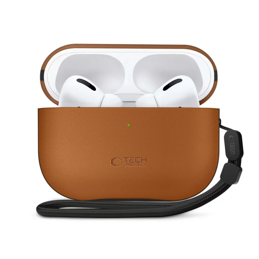 Etui Tech-Protect NaturalFit na AirPods Pro 3 - brązowe