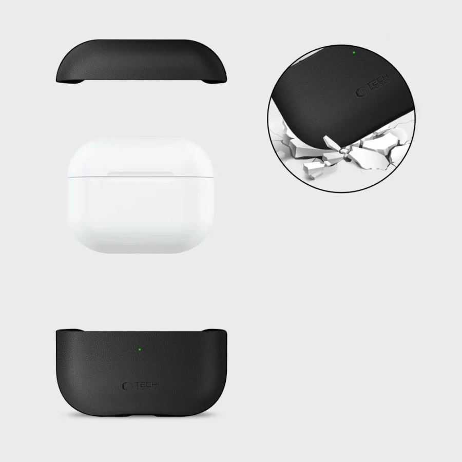 Etui Tech-Protect NaturalFit na AirPods Pro 3 - czarne