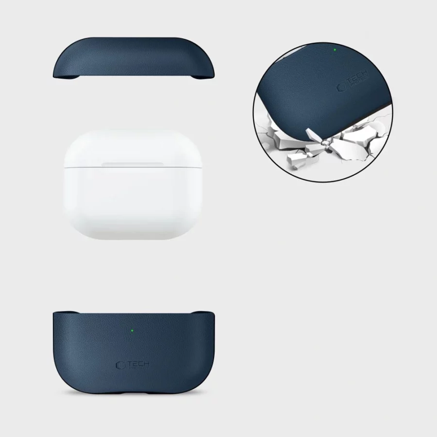 Etui Tech-Protect NaturalFit na AirPods Pro 3 - granatowe