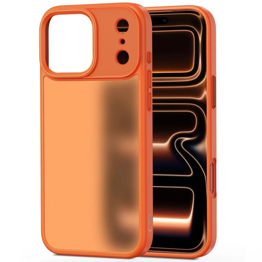 Etui Tech-Protect MagMat na iPhone 17 Pro - pomarańczowo-matowe