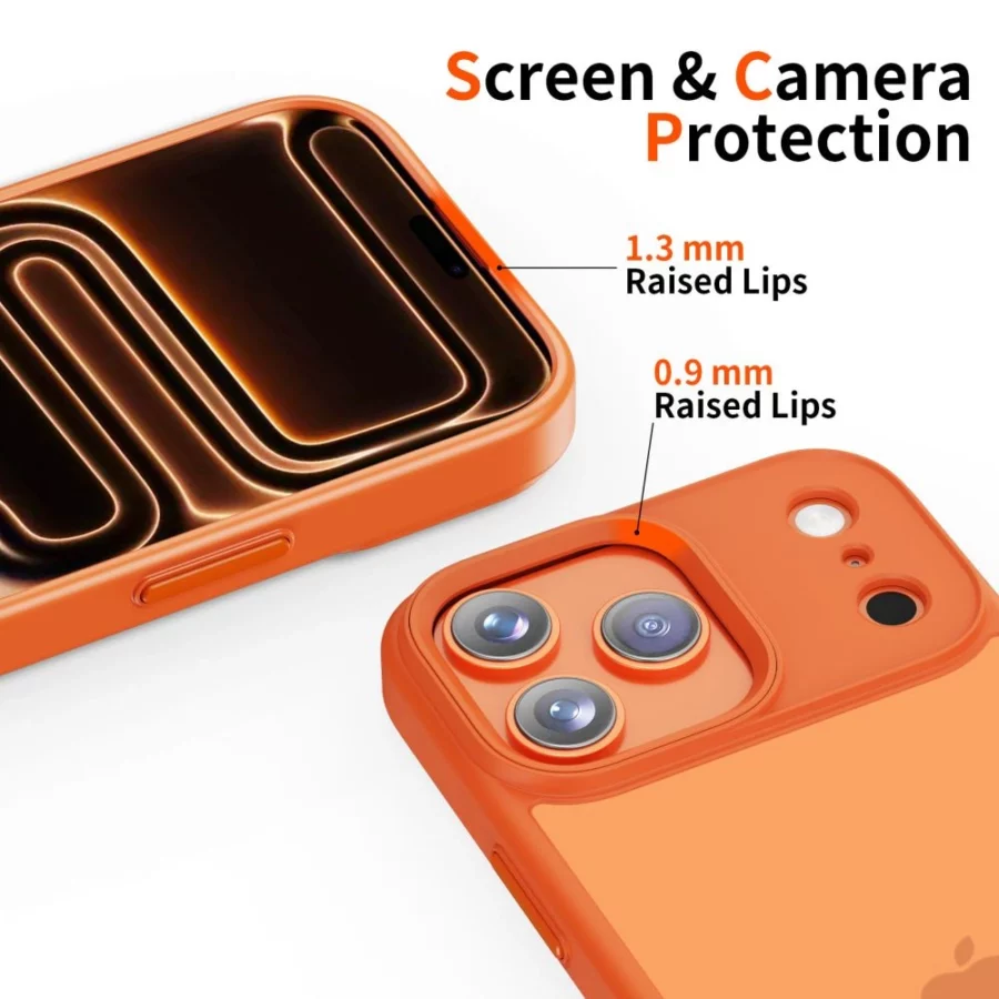 Etui Tech-Protect MagMat na iPhone 17 Pro - pomarańczowo-matowe