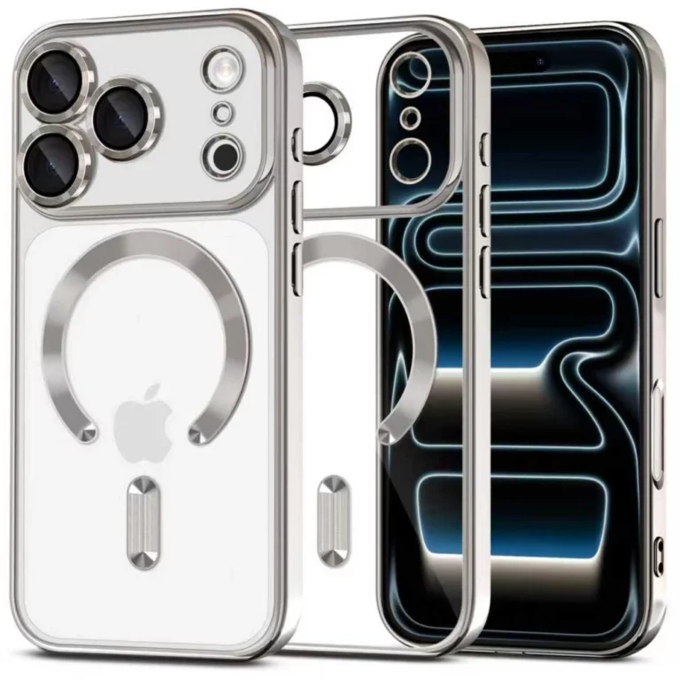 Etui Tech-Protect MagFlex MagSafe na iPhone 17 Pro - przezroczysto-srebrne