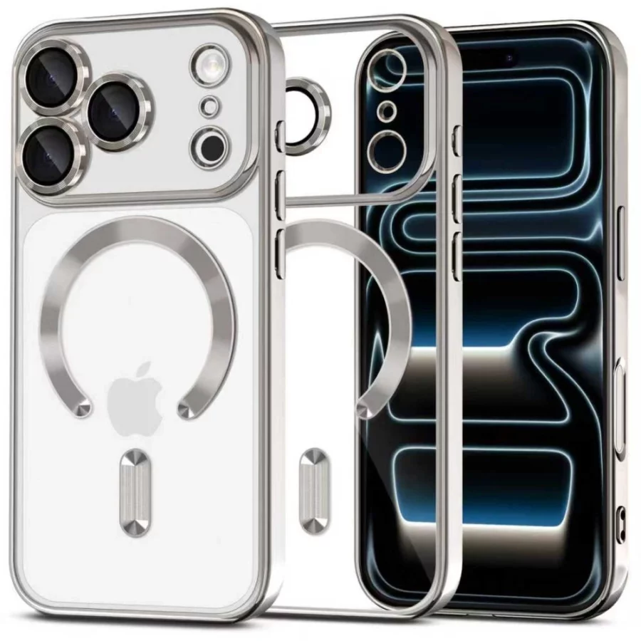 Etui Tech-Protect MagFlex MagSafe na iPhone 17 Pro - przezroczysto-srebrne