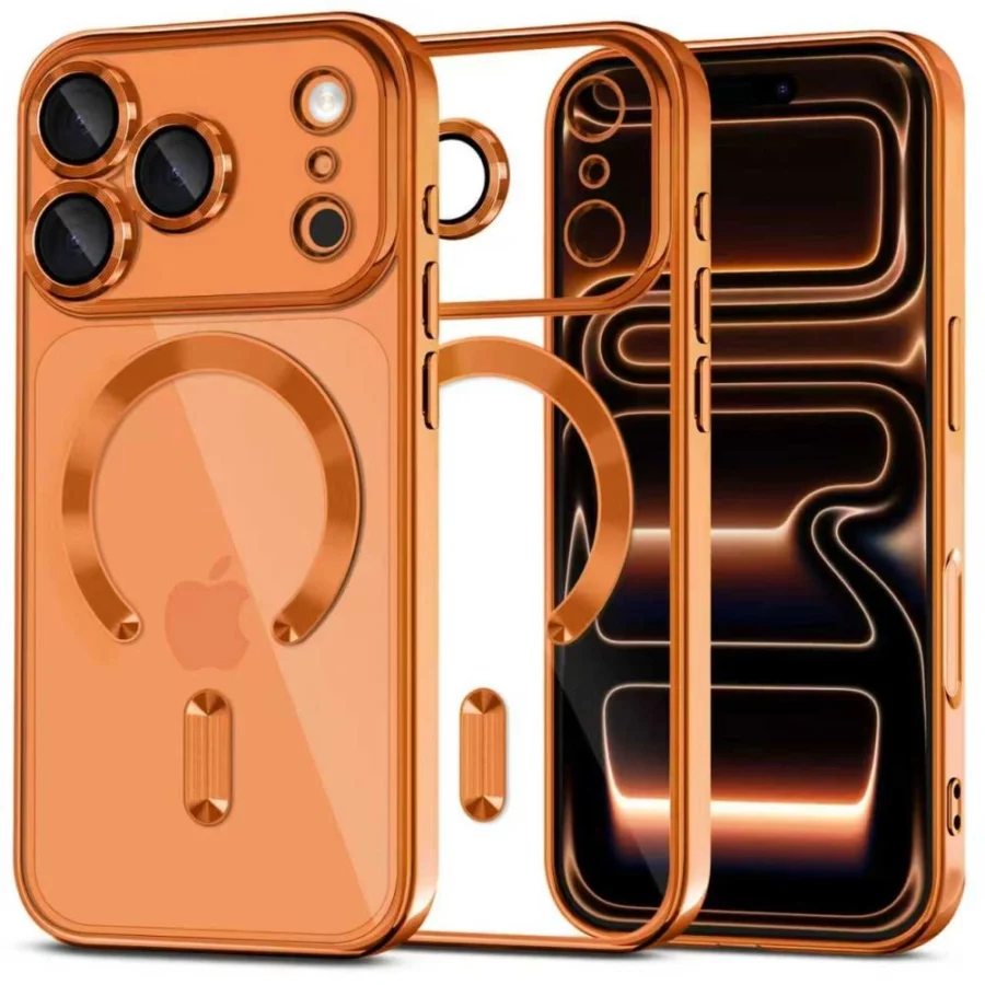 Etui Tech-Protect MagFlex MagSafe na iPhone 17 Pro Max - przezroczysto-pomarańczowy