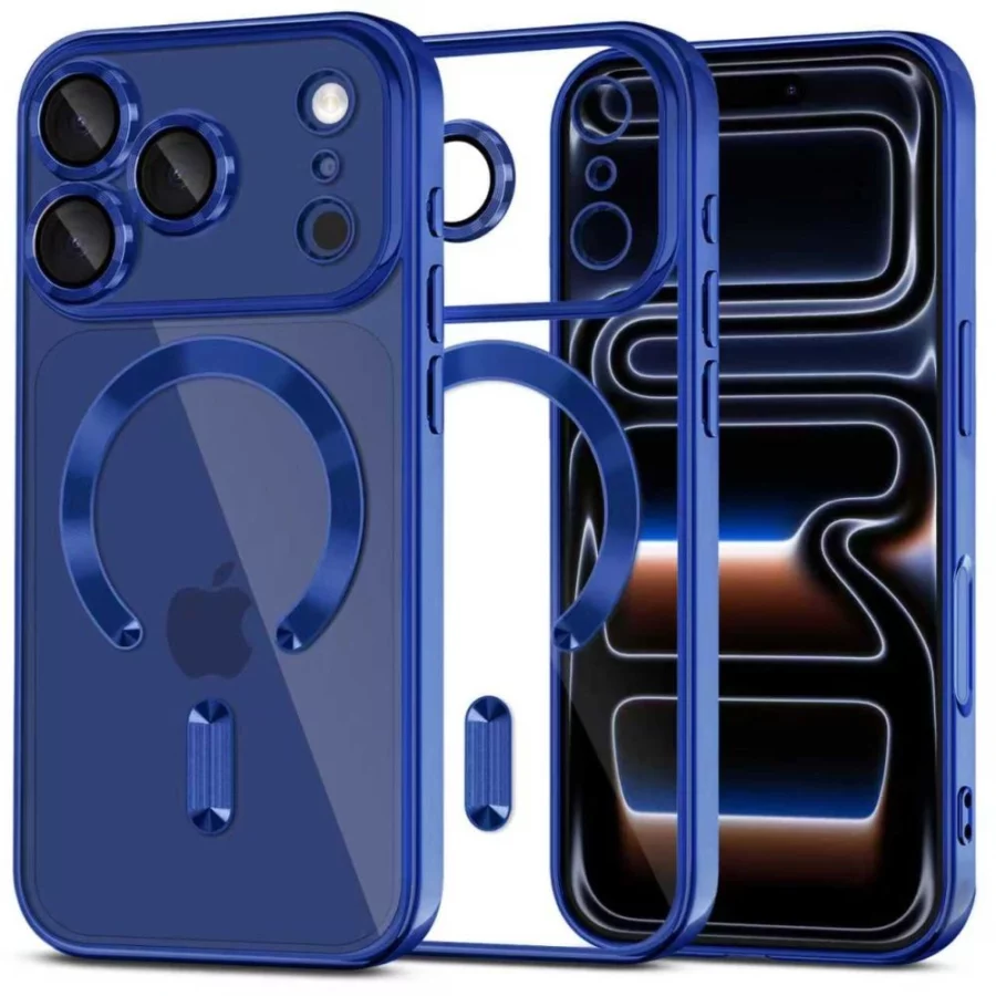 Etui Tech-Protect MagFlex MagSafe na iPhone 17 Pro Max - przezroczysto-granatowe
