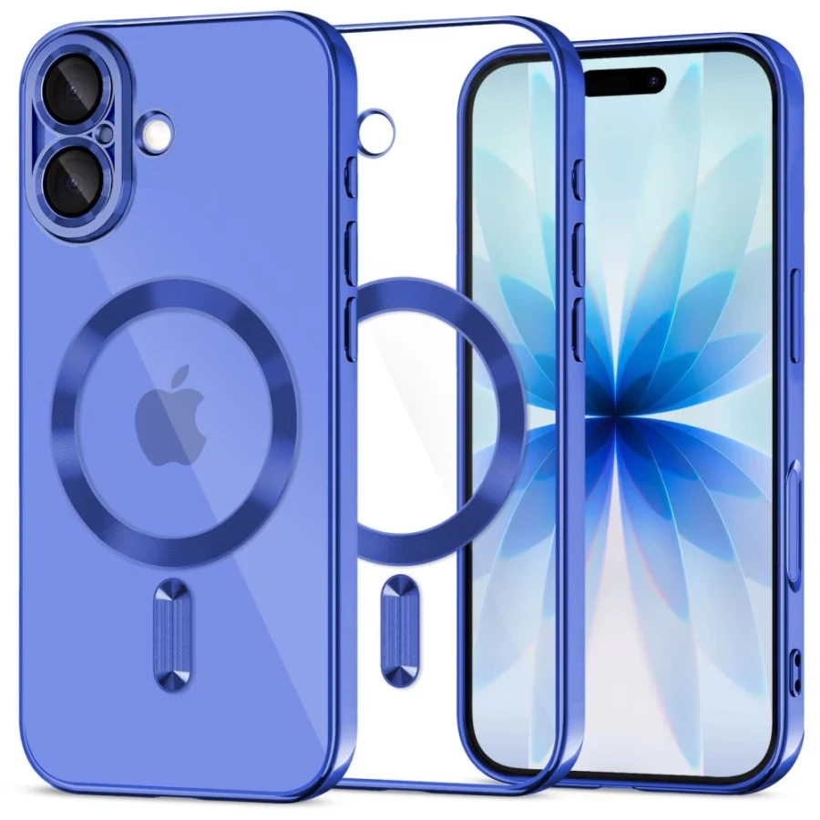 Etui Tech-Protect MagFlex MagSafe na iPhone 17 - przezroczysto-granatowe