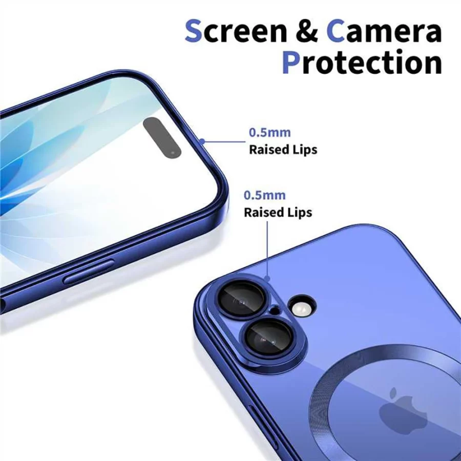 Etui Tech-Protect MagFlex MagSafe na iPhone 17 - przezroczysto-granatowe
