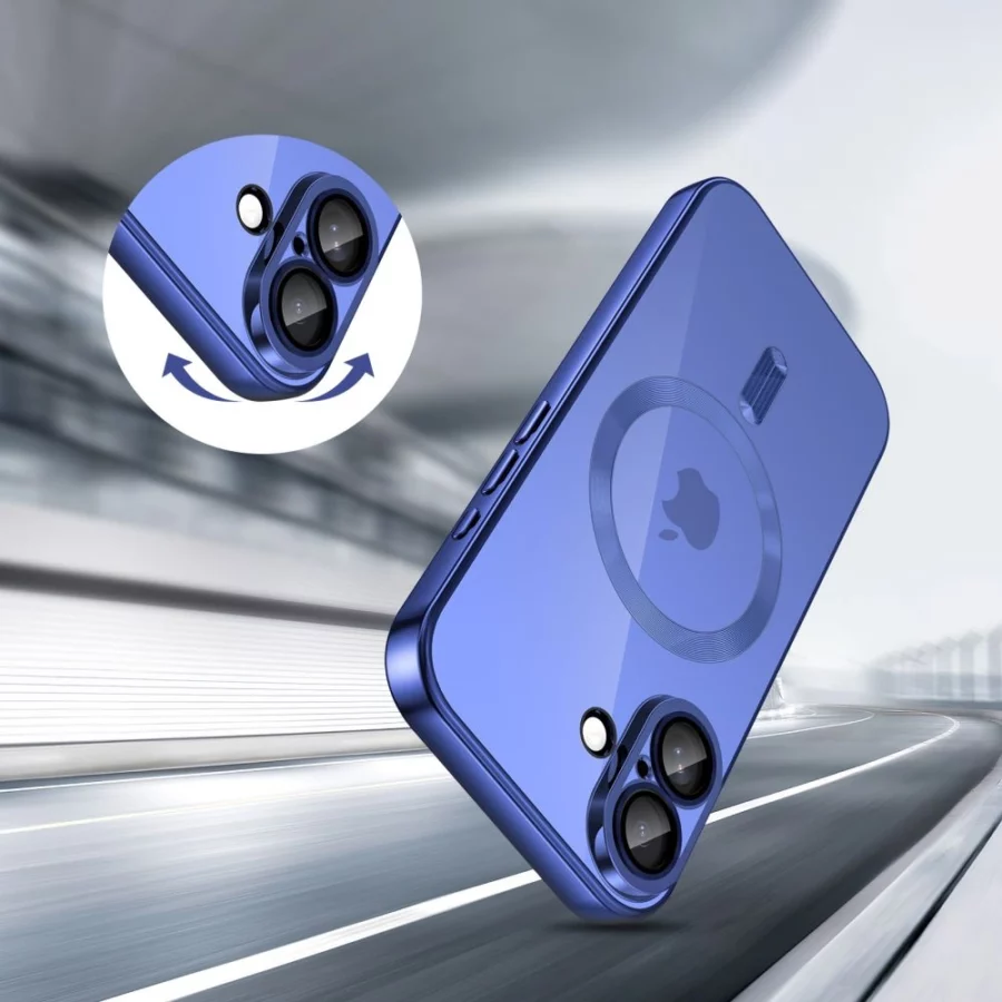 Etui Tech-Protect MagFlex MagSafe na iPhone 17 - przezroczysto-granatowe