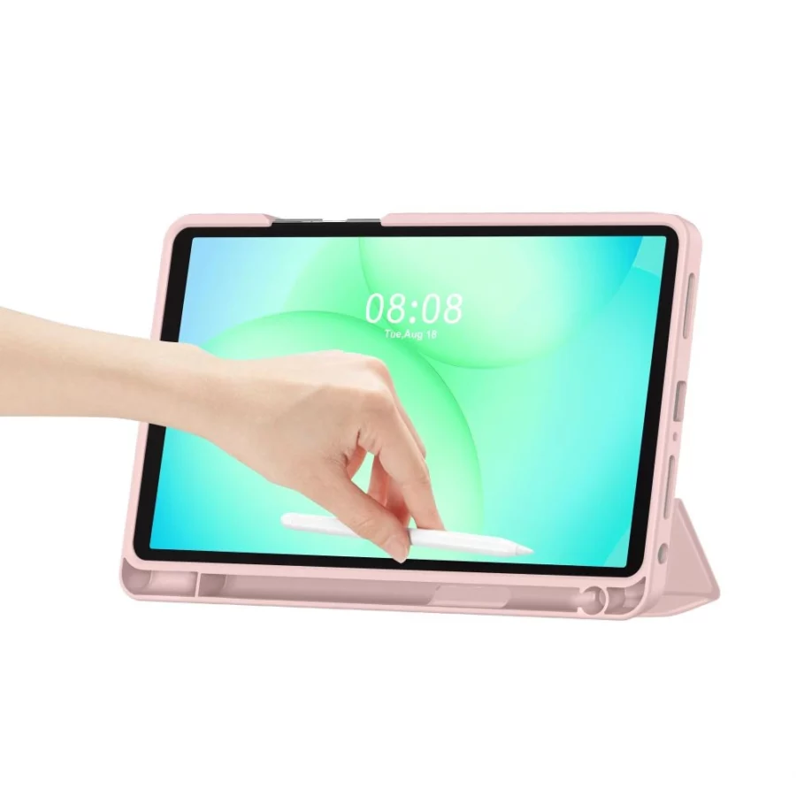 Etui TechProtect SmartCase Pen na Samsung Galaxy Tab A9+ / A11+ Plus 11.0 X210 / X215 / X216 / X230 / X235 / X236 - różowe