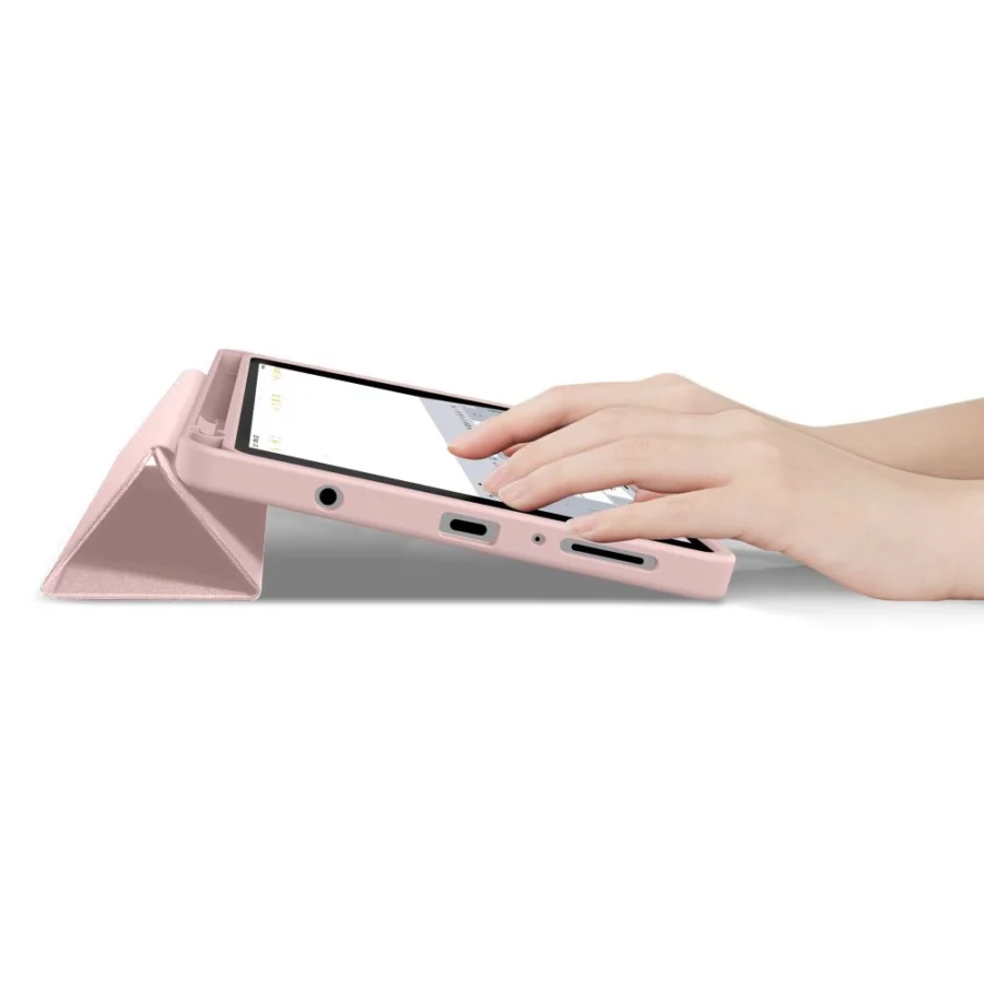 Etui TechProtect SmartCase Pen na Samsung Galaxy Tab A9+ / A11+ Plus 11.0 X210 / X215 / X216 / X230 / X235 / X236 - różowe