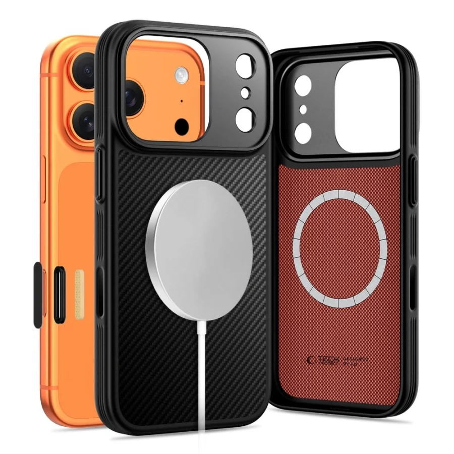 Etui Tech-Protect Kevlar Aramid MagSafe na iPhone 17 Pro - czarne