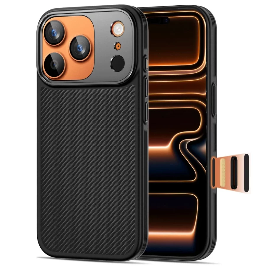 Etui Tech-Protect Kevlar Aramid MagSafe na iPhone 17 Pro - czarne