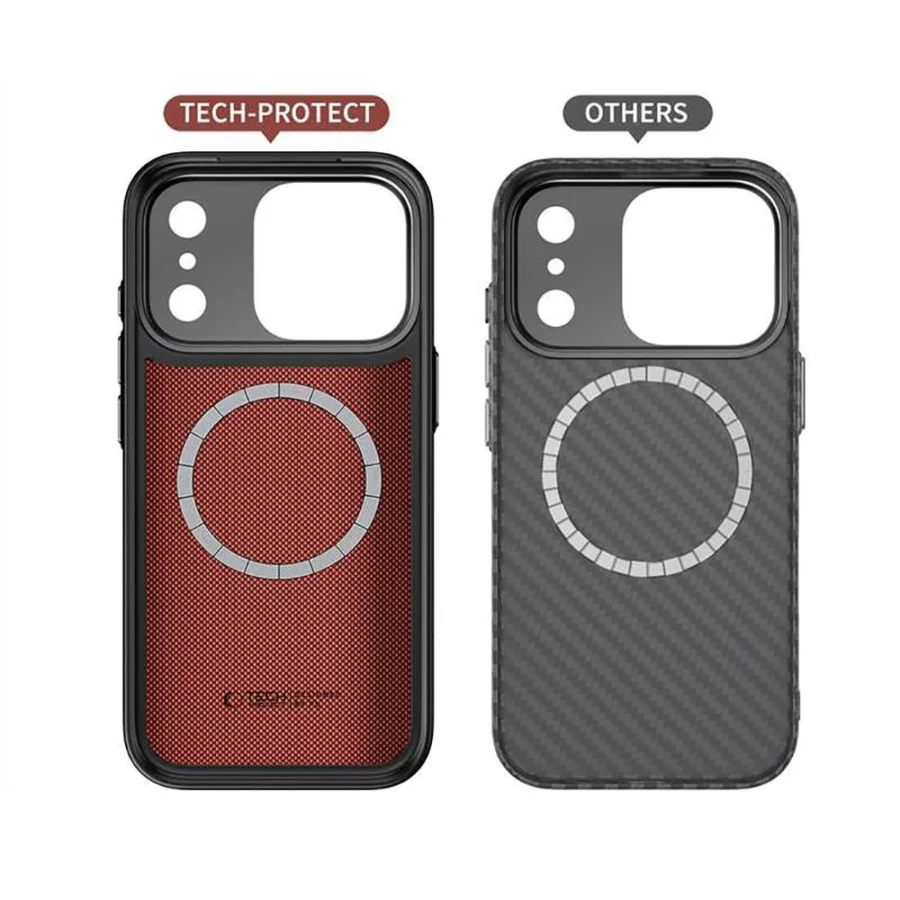Etui Tech-Protect Kevlar Aramid MagSafe na iPhone 17 Pro - czarne