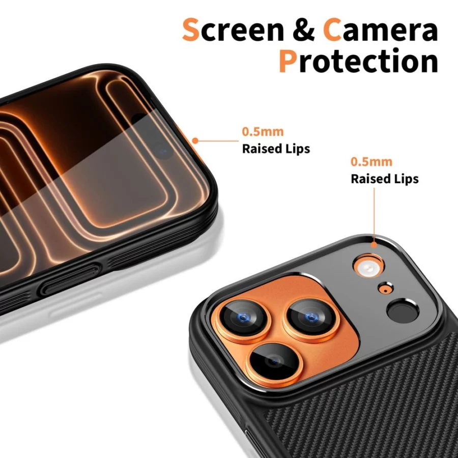 Etui Tech-Protect Kevlar Aramid MagSafe na iPhone 17 Pro - czarne