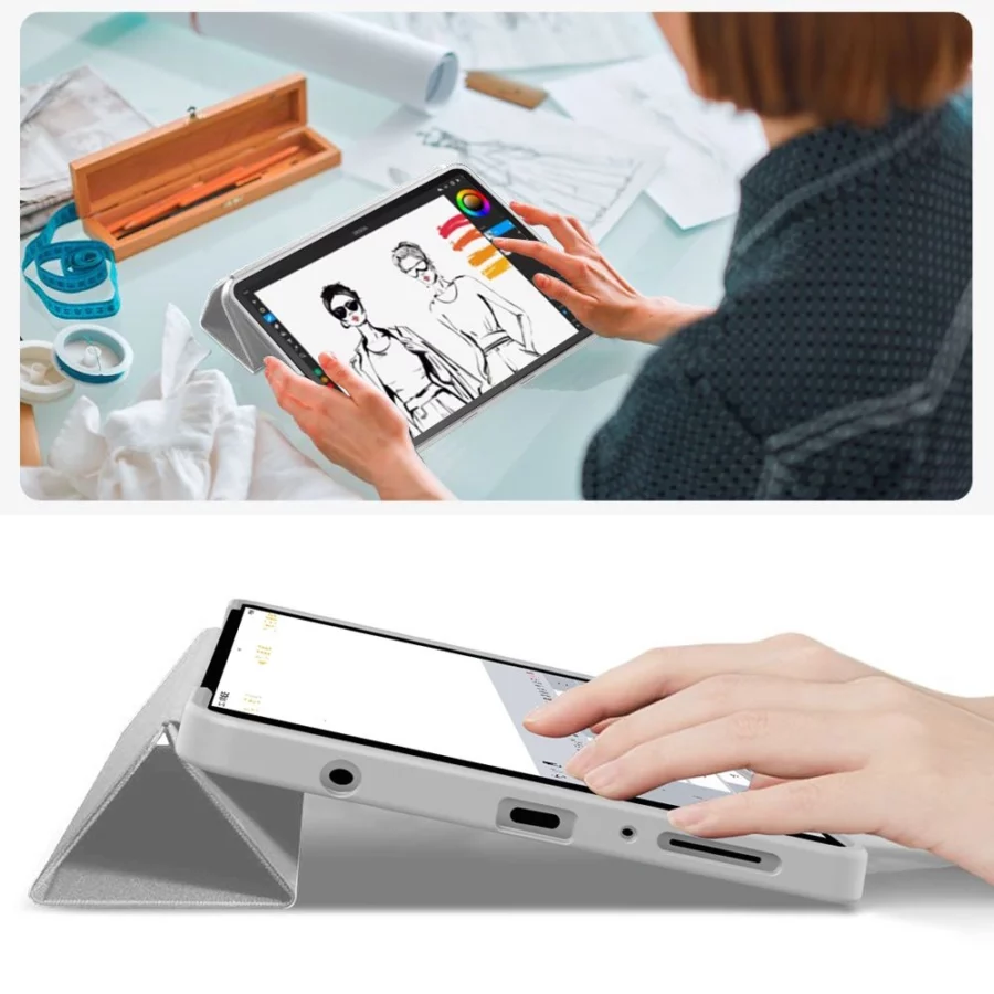 Etui TechProtect SmartCase na Samsung Galaxy Tab A9 / A11 8.7 X110 / X115 / X133 / X135 - szare