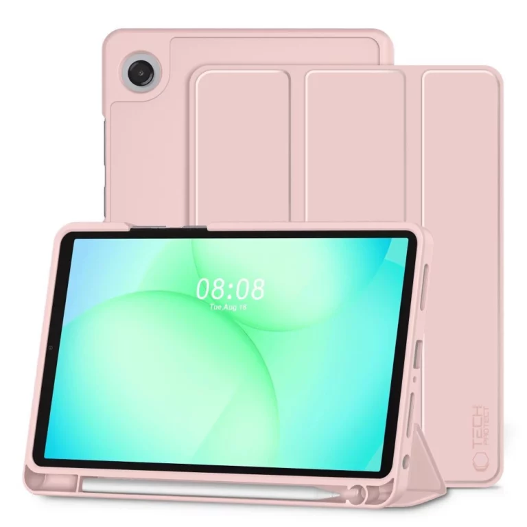 Etui TechProtect SmartCase Pen na Samsung Galaxy Tab A9 / A11 8.7 X110 / X115 / X133 / X135 - różowe