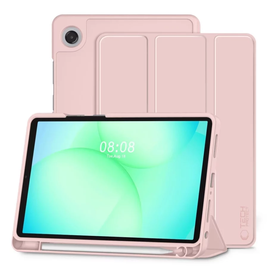 Etui TechProtect SmartCase Pen na Samsung Galaxy Tab A9 / A11 8.7 X110 / X115 / X133 / X135 - różowe