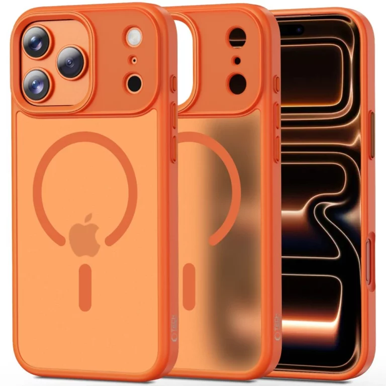 Etui Tech-Protect MagMat MagSafe na iPhone 17 Pro - pomarańczowe
