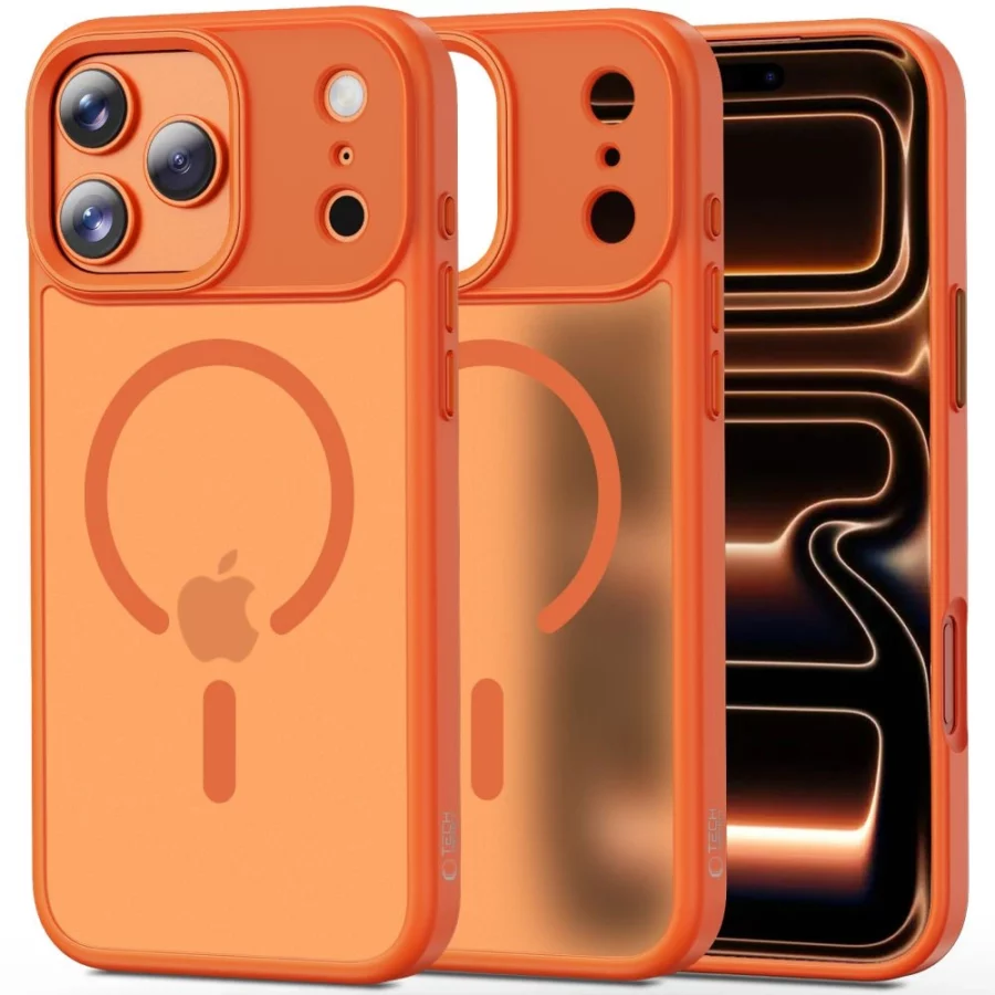 Etui Tech-Protect MagMat MagSafe na iPhone 17 Pro - pomarańczowe