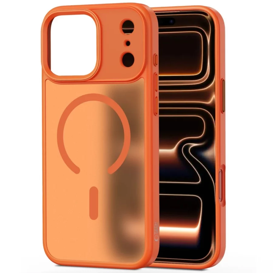 Etui Tech-Protect MagMat MagSafe na iPhone 17 Pro - pomarańczowe