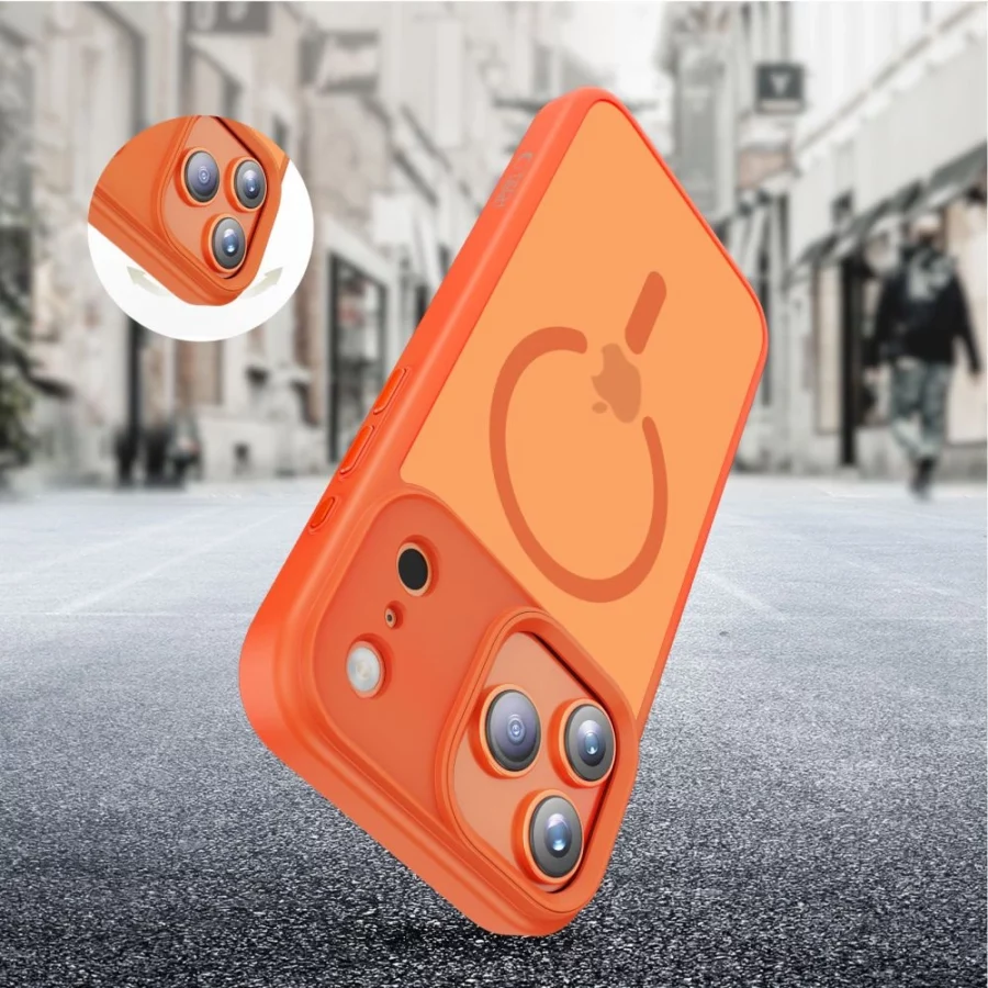 Etui Tech-Protect MagMat MagSafe na iPhone 17 Pro - pomarańczowe
