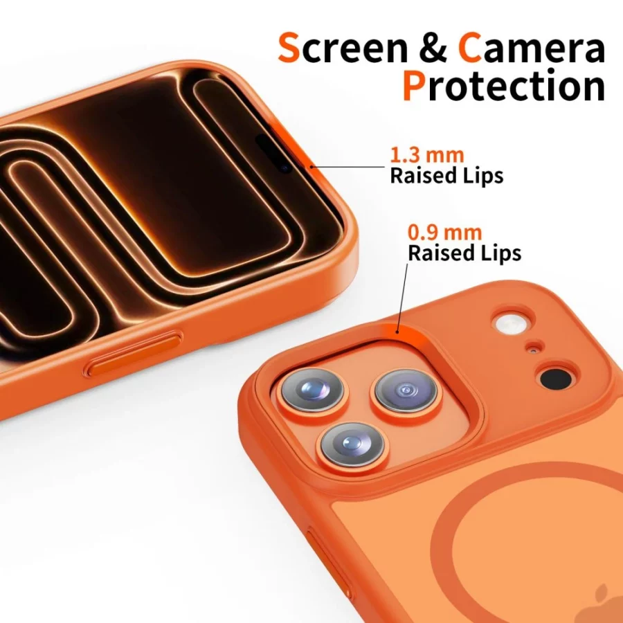 Etui Tech-Protect MagMat MagSafe na iPhone 17 Pro Max - pomarańczowe