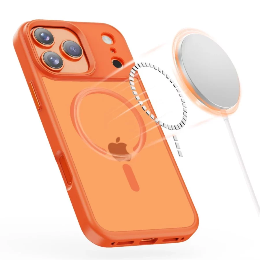 Etui Tech-Protect MagMat MagSafe na iPhone 17 Pro Max - pomarańczowe