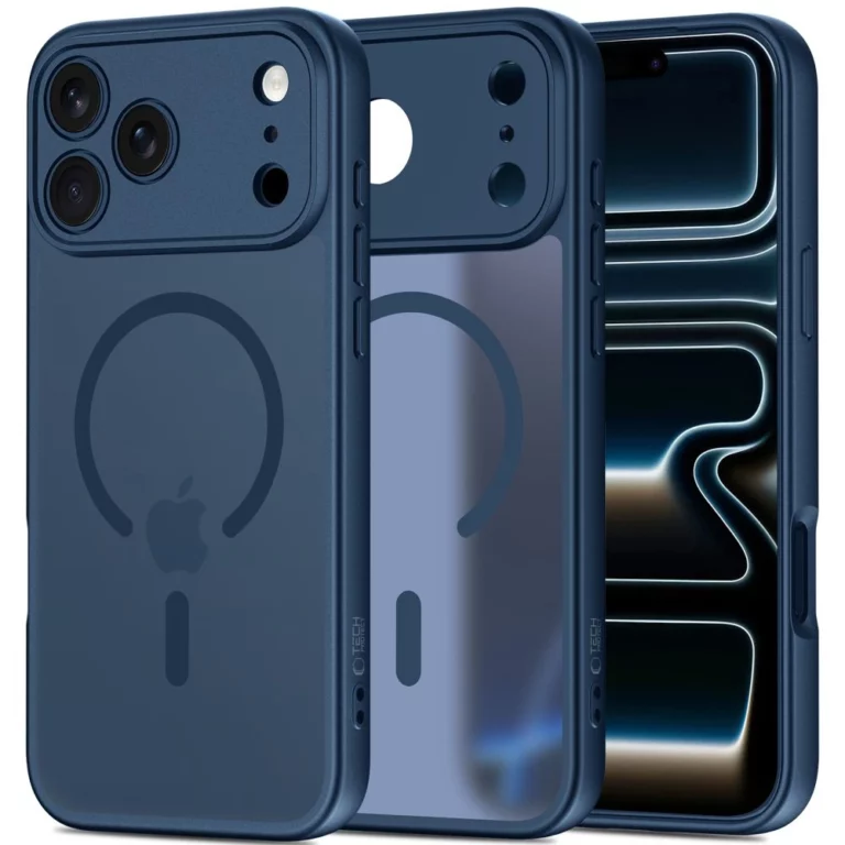 Etui Tech-Protect BasicMag MagSafe na iPhone 17 Pro - granatowe