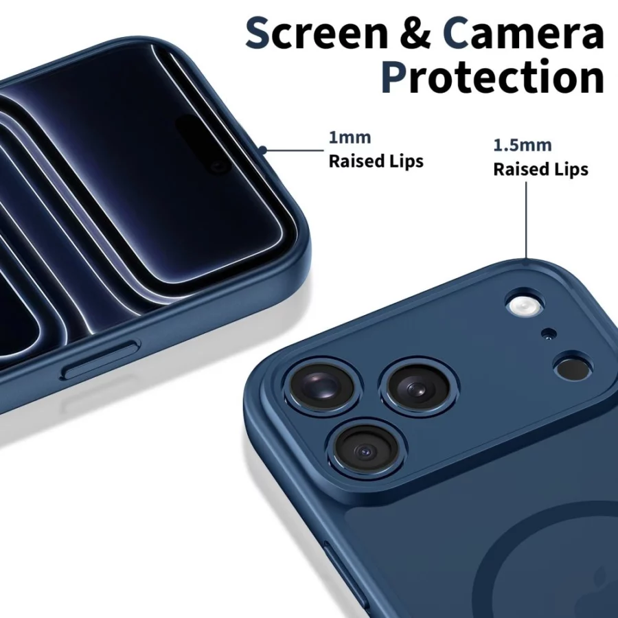 Etui Tech-Protect BasicMag MagSafe na iPhone 17 Pro Max - granatowe