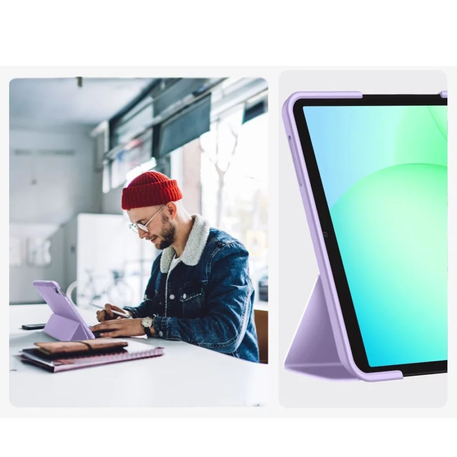 Etui TechProtect SmartCase na Samsung Galaxy Tab A9 / A11 8.7 X110 / X115 / X133 / X135 - fioletowe