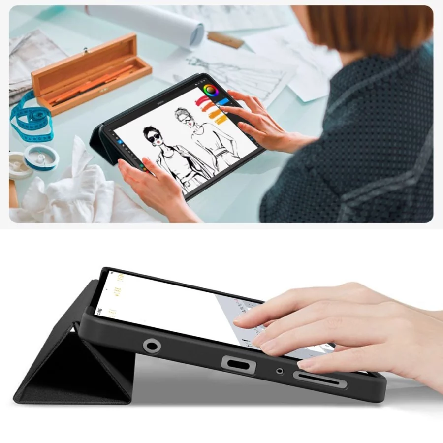 Etui TechProtect SmartCase na Samsung Galaxy Tab A9 / A11 8.7 X110 / X115 / X133 / X135 - czarne