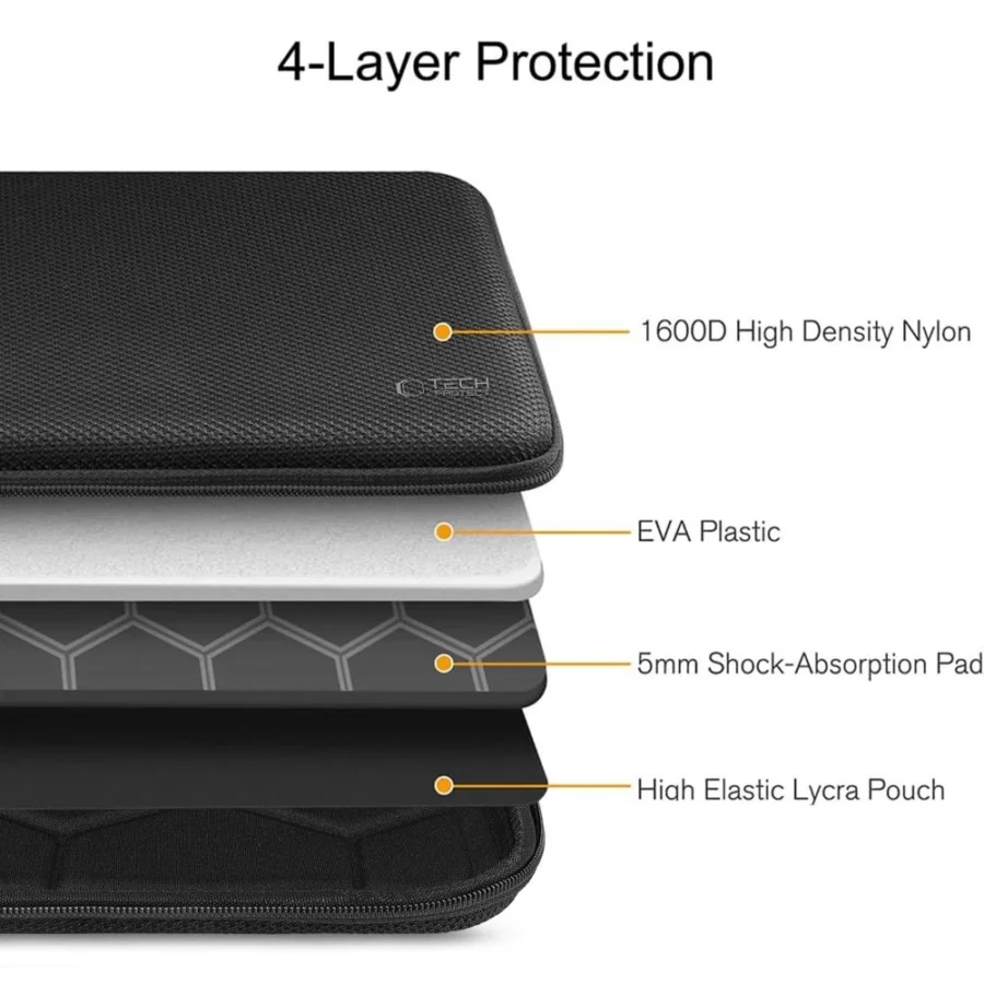 Etui Tech-Protect Hardpouch na laptopa 13-14 - czarne