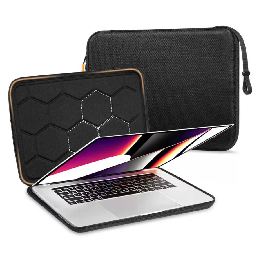 Etui Tech-Protect Hardpouch na laptopa 15-16 - czarno-pomarańczowe