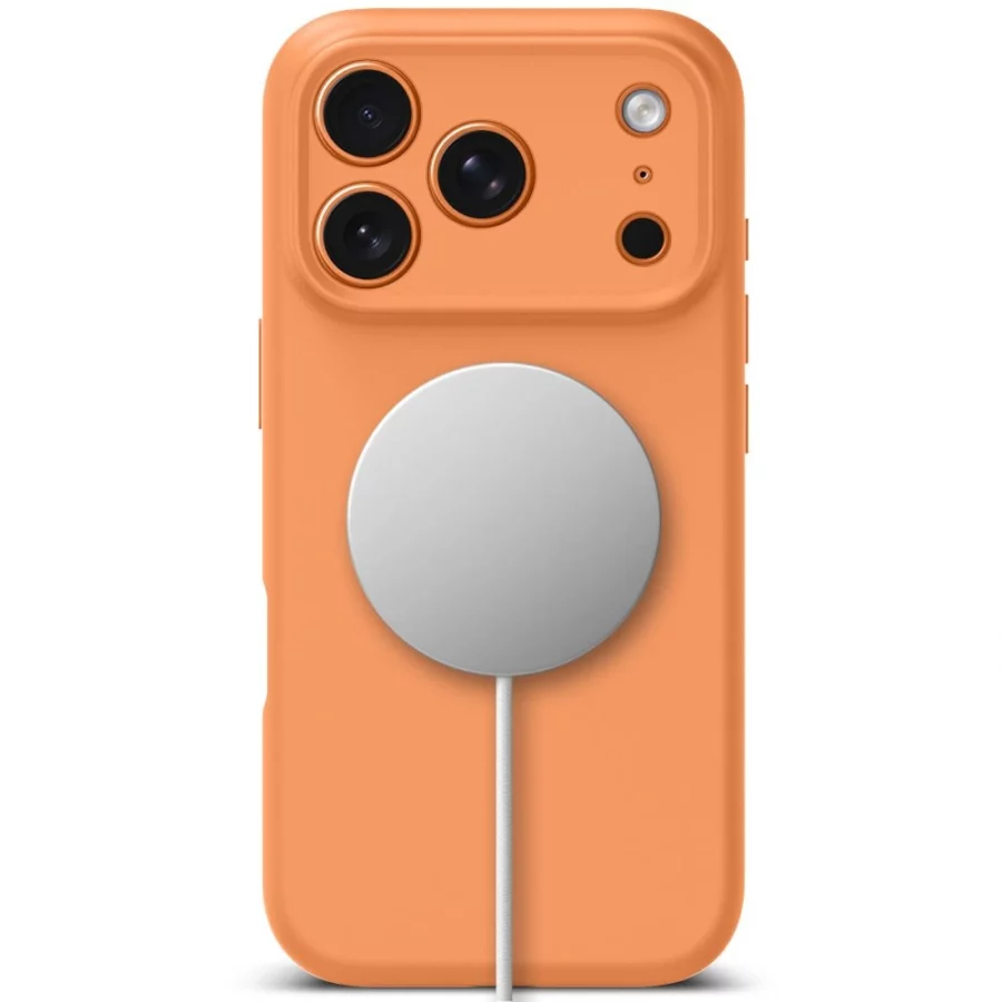 Etui Tech-Protect Silicone MagSafe na iPhone 17 Pro Max - pomarańczowe