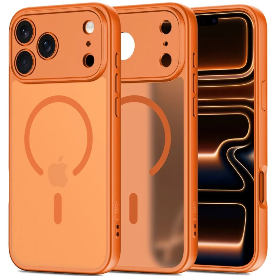 Etui Tech-Protect BasicMag MagSafe na iPhone 17 Pro Max - pomarańczowe