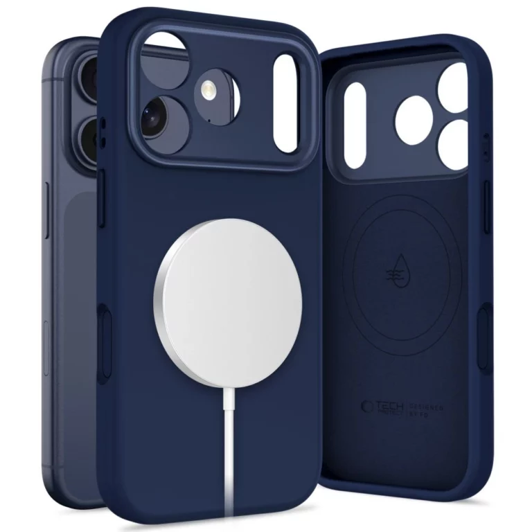 Etui Tech-Protect Uniq MagSafe na iPhone 17 Pro - granatowe