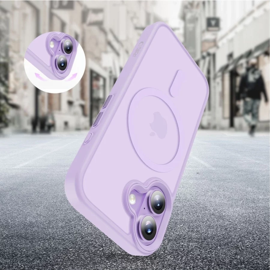 Etui Tech-Protect MagMat MagSafe na iPhone 17 - fioletowe