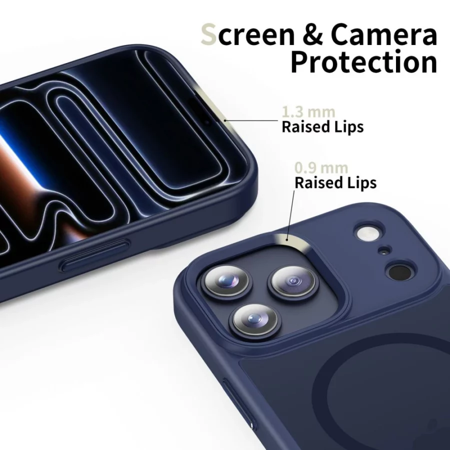 Etui Tech-Protect MagMat MagSafe na iPhone 17 Pro Max - granatowe
