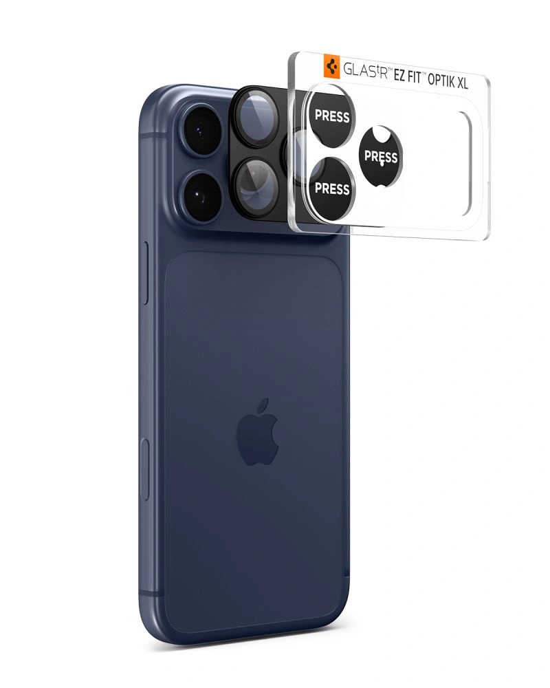 Szkło na obiektyw Spigen Optik Pro XL na iPhone 17 Pro - czarne