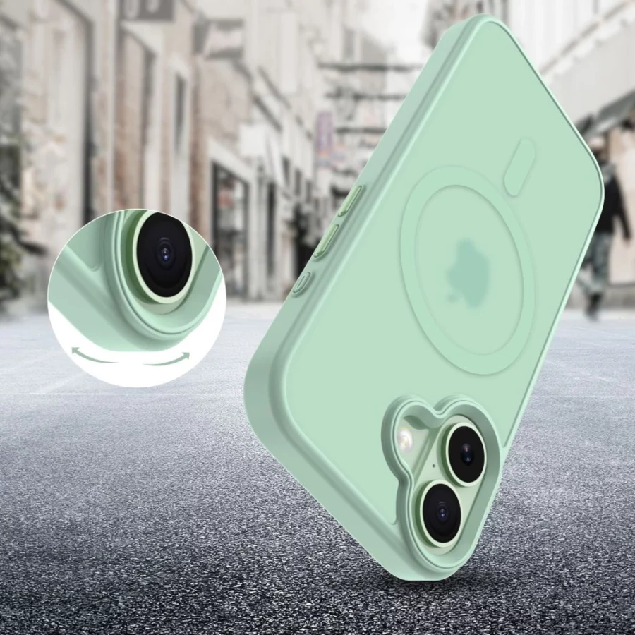 Etui Tech-Protect MagMat MagSafe na iPhone 17 - przezroczysto-zielone