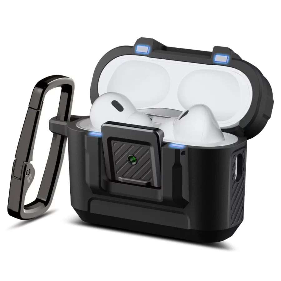 Etui Spigen Lock Fit na AirPods Pro 3 - czarne