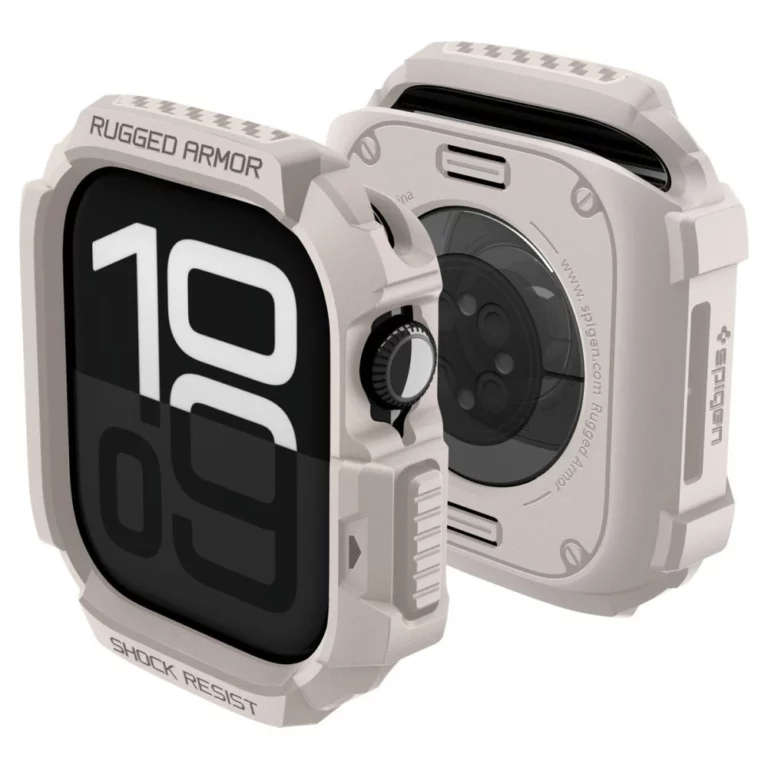Etui Spigen Rugged Armor na Apple Watch 42 mm - beżowe