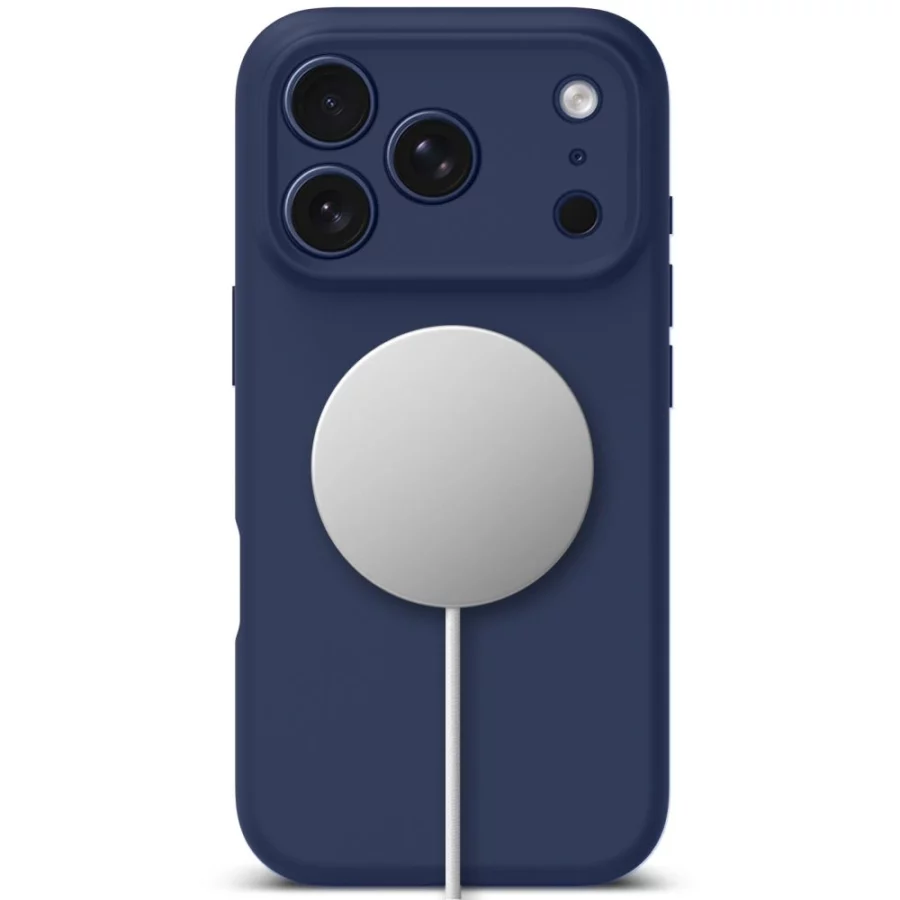 Etui Tech-Protect Silicone MagSafe na iPhone 17 Pro Max - granatowe