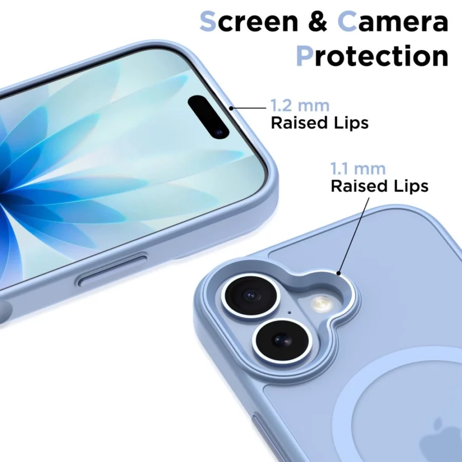 Etui Tech-Protect MagMat MagSafe na iPhone 17 - niebieskie