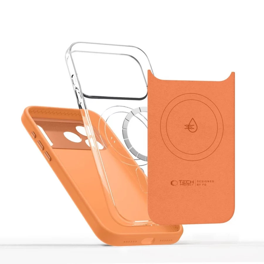 Etui Tech-Protect Uniq MagSafe na iPhone 17 Pro Max - pomarańczowe